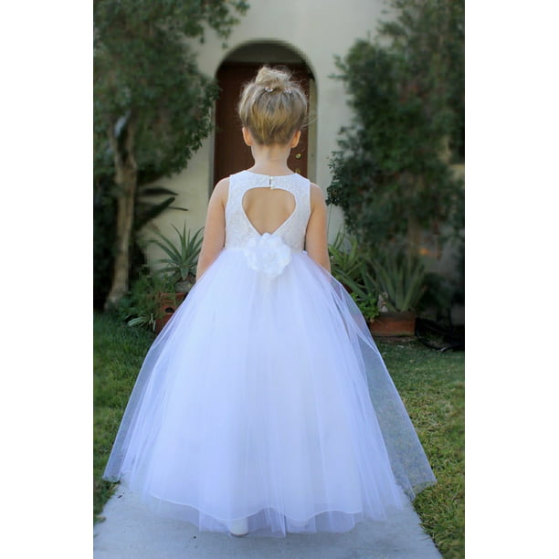 Short Front Back Long Princess Gown Trails Ball Gown Holy Communion Dress